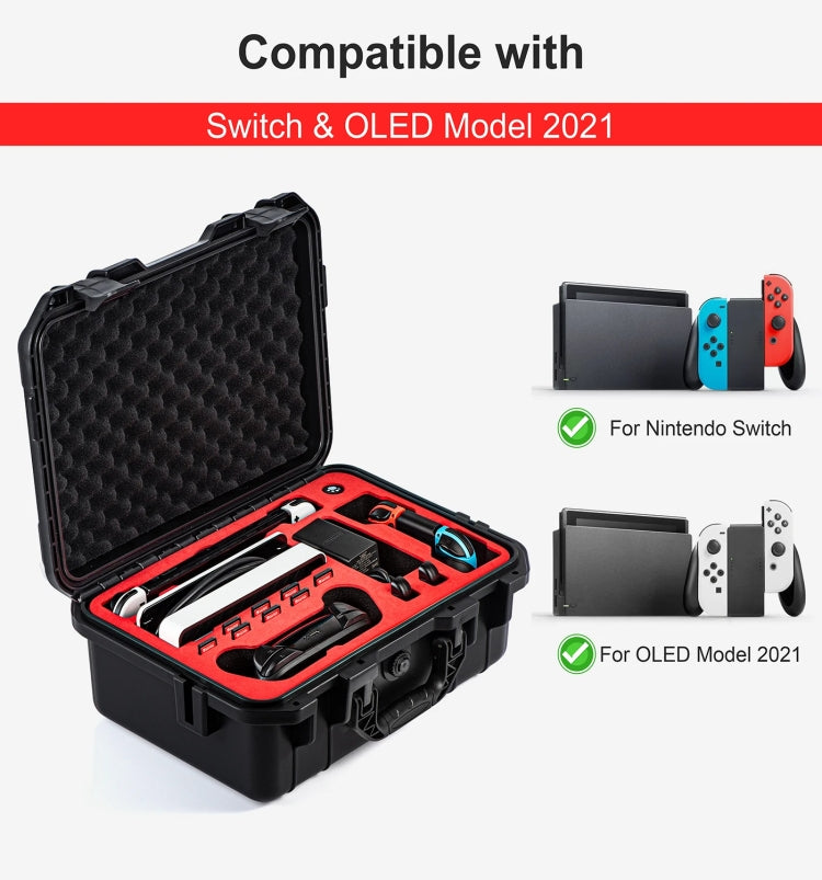 DEVASO For Switch / OLED IP67 Waterproof Storage Case Hardshell Bag, Color: Black+Shoulder Strap - free shipping - PMC Jewellery - Order now!