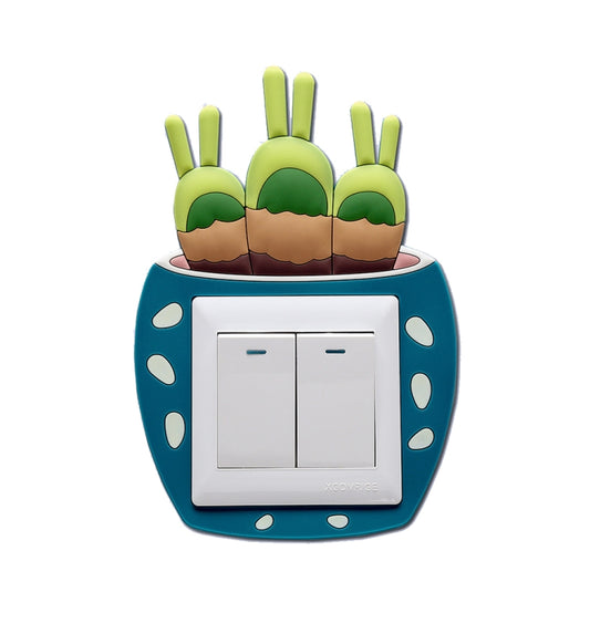 Luminous Three-dimensional Cactus Switch Sticker Socket Panel Cover Decor, Style: Rabbit - Sticker by PMC Jewellery | Online Shopping South Africa | PMC Jewellery | Buy Now Pay Later Mobicred