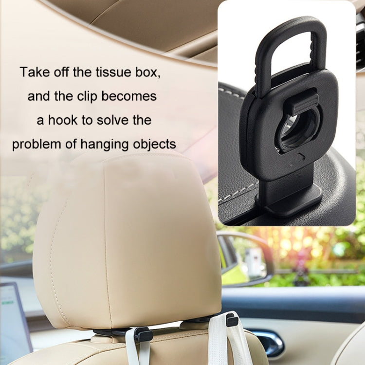 Car Sun Visor Hanging Sunroof Seat Back Tissue Box, Color: Leather Black - free shipping - PMC Jewellery - Order now!