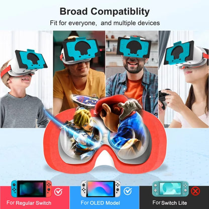 DEVASO Compatible With Switch / Switch OLED Gaming Console VR Glasses(White Blue) - VR Headset by DEVASO | Online Shopping South Africa | PMC Jewellery | Buy Now Pay Later Mobicred