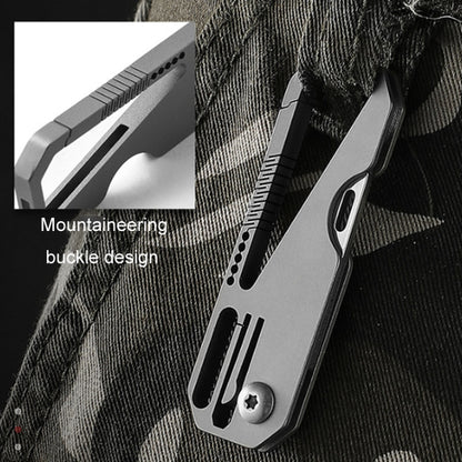 Multifunctional Titanium Keychain Outdoor Portable Defense Mini Folding Knife, Style: With Steel Ring - Key Rings by PMC Jewellery | Online Shopping South Africa | PMC Jewellery | Buy Now Pay Later Mobicred