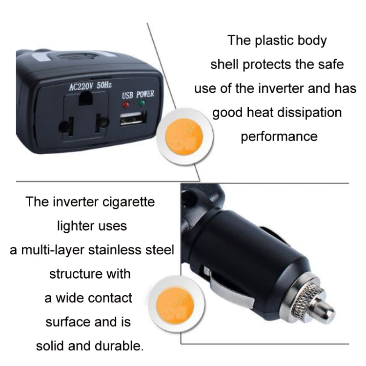 Meind 75W Mini Car Inverter Charger(12V To 220V) - free shipping - PMC Jewellery - Order now!