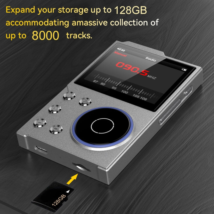 2.4 inch HIFI Bluetooth Music Player DSD256 Mastering Sound Quality Walkman, Memory: 16GB+8GB(Gray) - MP3 Player by PMC Jewellery | Online Shopping South Africa | PMC Jewellery | Buy Now Pay Later Mobicred