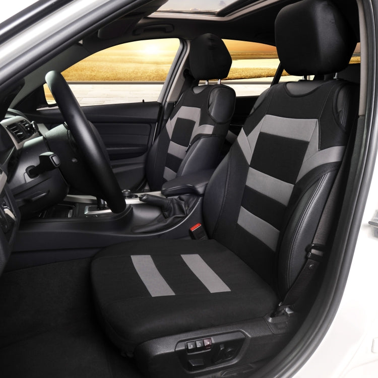 Car Vest Style Double Front Seat Interior Seat Cover(Gray) - Seat Accessories by PMC Jewellery | Online Shopping South Africa | PMC Jewellery | Buy Now Pay Later Mobicred