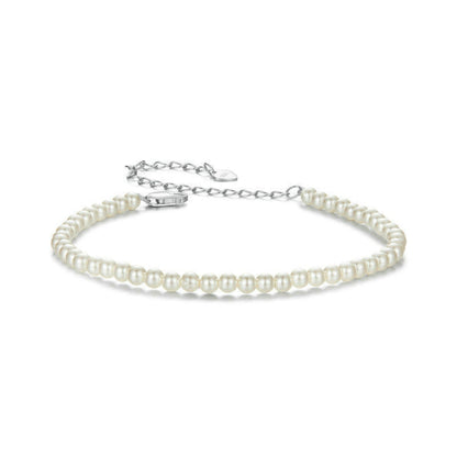 S925 Sterling Silver Opal Shell Pearl Bracelet(SCB280) - Bracelets by PMC Jewellery | Online Shopping South Africa | PMC Jewellery | Buy Now Pay Later Mobicred