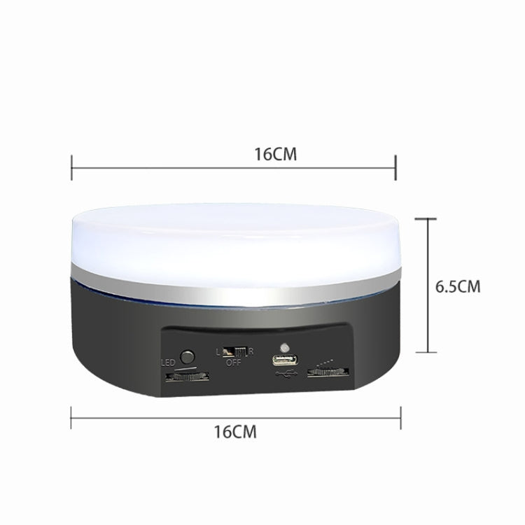 Intelligent Colourful Light Electric Speed Contro Round 360 Degree Rotating Plate Display Table, Color: White Charging -  by PMC TechLife | Online Shopping South Africa | PMC TechLife | Buy Now Pay Later Mobicred