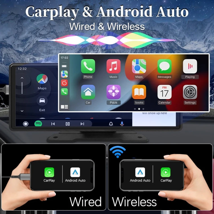 10.26 Inch Car Multimedia Display Supports Carplay/Android Auto Screen Mirroring(Display+ Camera) - Car MP3 & MP4 & MP5 by PMC Jewellery | Online Shopping South Africa | PMC Jewellery | Buy Now Pay Later Mobicred