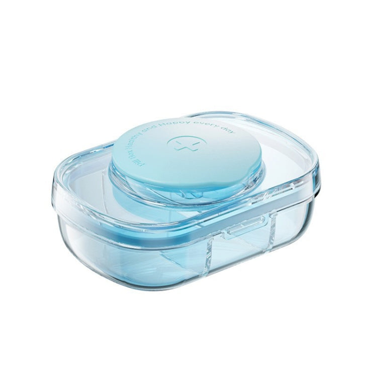 Portable Compartment Sealed Medicine Organizer Large Capacity Pill Dispenser(Transparent Blue) - free shipping - PMC TechLife - Order now!