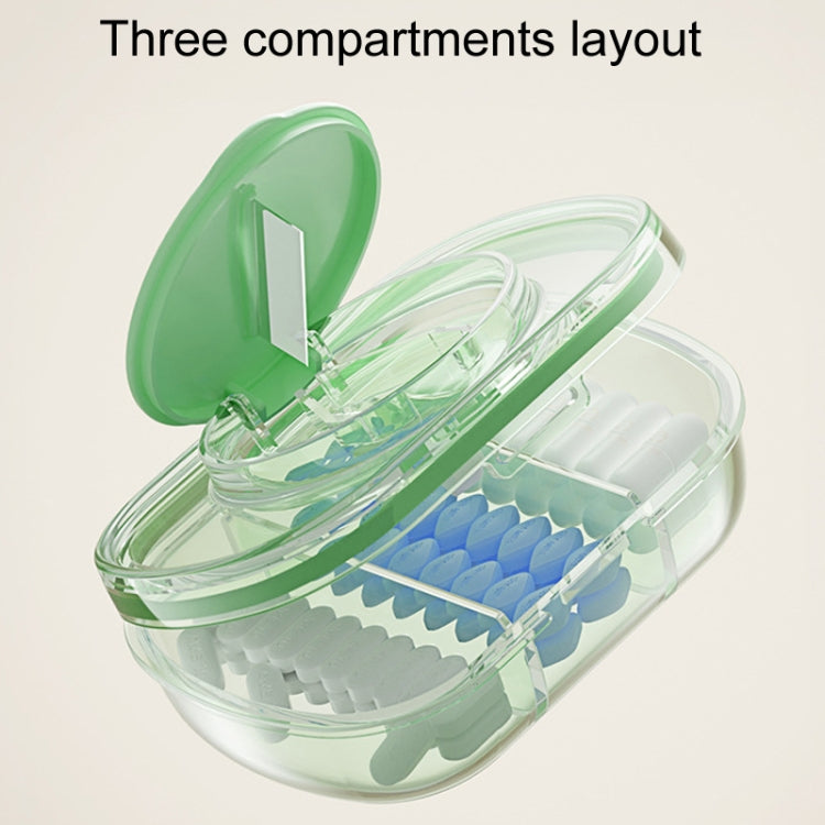 Portable Compartment Sealed Medicine Organizer Large Capacity Pill Dispenser(Transparent Blue) - free shipping - PMC TechLife - Order now!