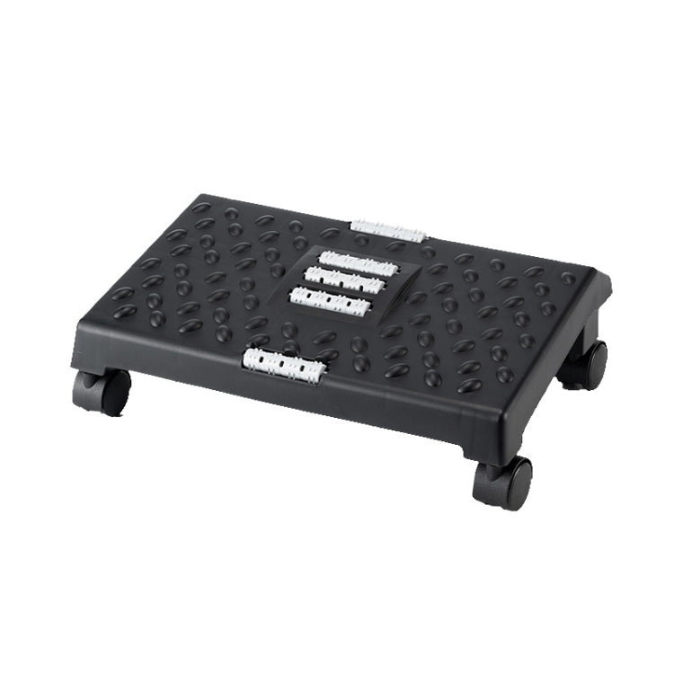 Massage Footrest Foot Rest for Under Desk with 360 Degree Swivel Casters(Black) - free shipping - PMC TechLife - Order now!