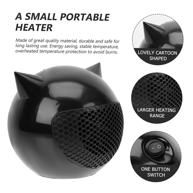 450W Home Desktop Heater Mini Office Hot Air Blower US Plug(Black) - Electric Heaters by PMC Jewellery | Online Shopping South Africa | PMC Jewellery | Buy Now Pay Later Mobicred