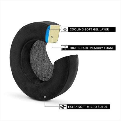 1pair For Alienware AW310H / AW510H Ice Gel Headphone Leather Cover Sponge Cover Earmuffs(Black) - Earmuff & Pad by PMC Jewellery | Online Shopping South Africa | PMC Jewellery | Buy Now Pay Later Mobicred