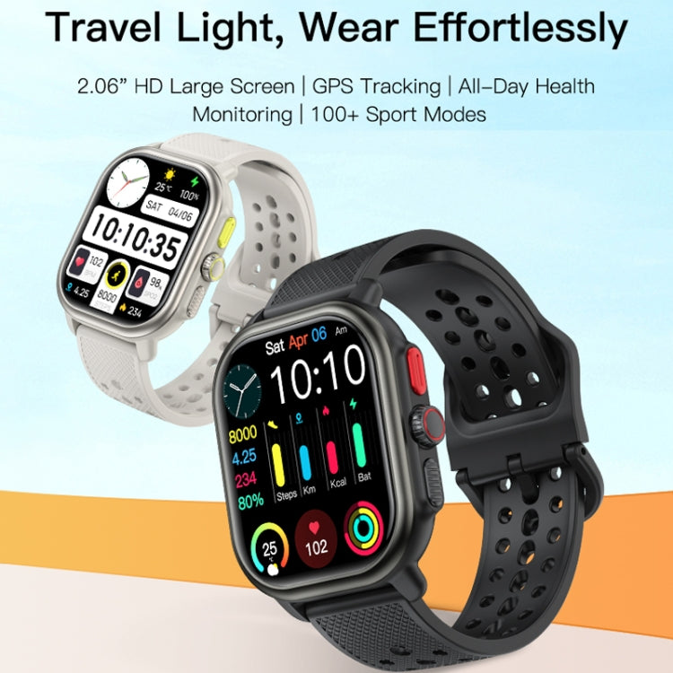 Sports Smart Watch 2.06 Inch Ultra HD AMOLED Screen Bluetooth Talking Watch(Black) - Smart Watches by PMC TechLife | Online Shopping South Africa | PMC TechLife | Buy Now Pay Later Mobicred