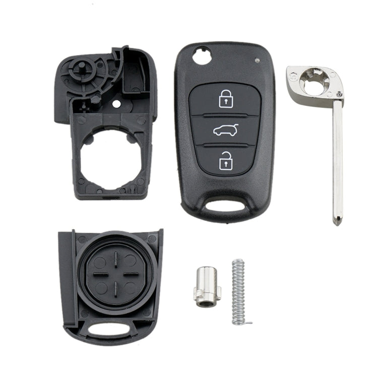 For Hyundai / Kia 3-Button Folding Car Key Shell(SUV Key) - Car Key Cases by PMc TechLife | Online Shopping South Africa | PMc TechLife | Buy Now Pay Later Mobicred