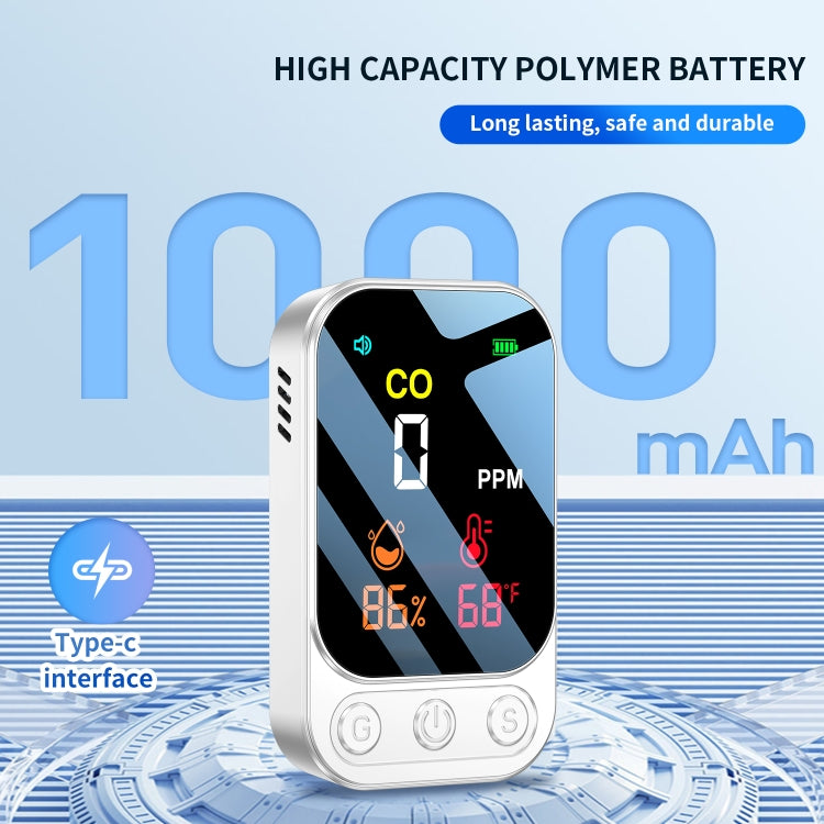 3 In 1 Multifunctional Portable Carbon Monoxide Detector(White) - Air & Water Quality Tester by PMC TechLife | Online Shopping South Africa | PMC TechLife | Buy Now Pay Later Mobicred