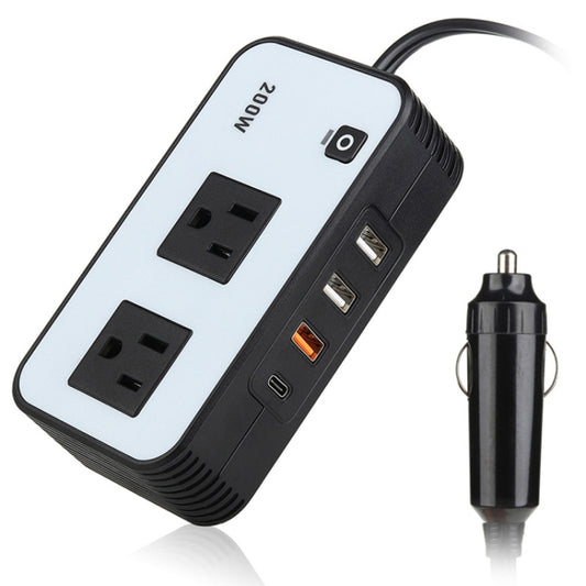 200W Car Inverter Vehicle Plug Power Converter US Plug - Others by PMC Jewellery | Online Shopping South Africa | PMC Jewellery | Buy Now Pay Later Mobicred