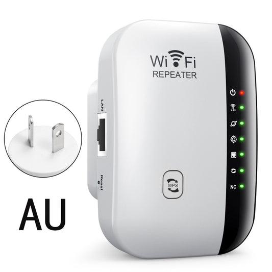 300Mbps Wireless WIFI Repeater 2.4G Route Signal Amplifier 7 Lights Version, Spec: AU Plug - Broadband Amplifiers by PMC Jewellery | Online Shopping South Africa | PMC Jewellery | Buy Now Pay Later Mobicred