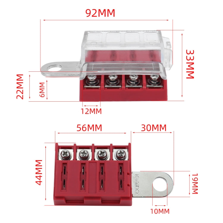 4-way RV Yacht Flame Retardant Waterproof Battery Terminal Fuse Block(Two) - free shipping - PMC Jewellery - Order now!