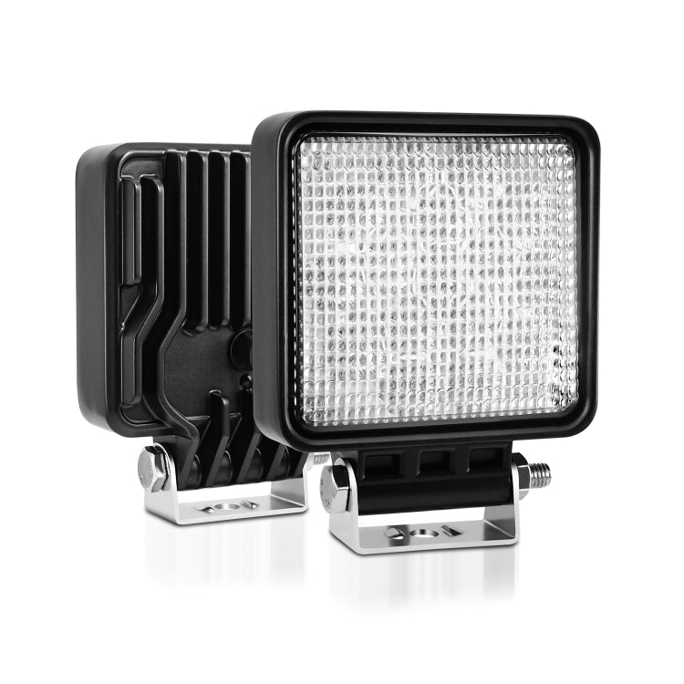 14W 9-30V 4 Inch Mixed Luminous Square Floodlight With Wire Set(X2) - Work Lights by PMC Jewellery | Online Shopping South Africa | PMC Jewellery | Buy Now Pay Later Mobicred