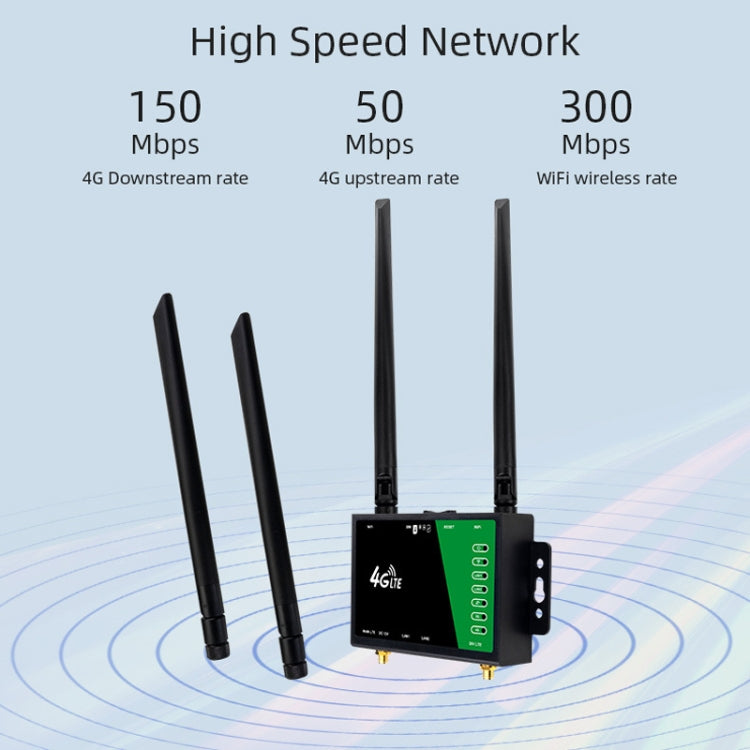 4G Wireless Plug-in Router Detachable Extension Antenna LTE Monitoring Network WiFi Hotspot, EU Plug(Black) - Wireless Routers by PMC TechLife | Online Shopping South Africa | PMC TechLife | Buy Now Pay Later Mobicred