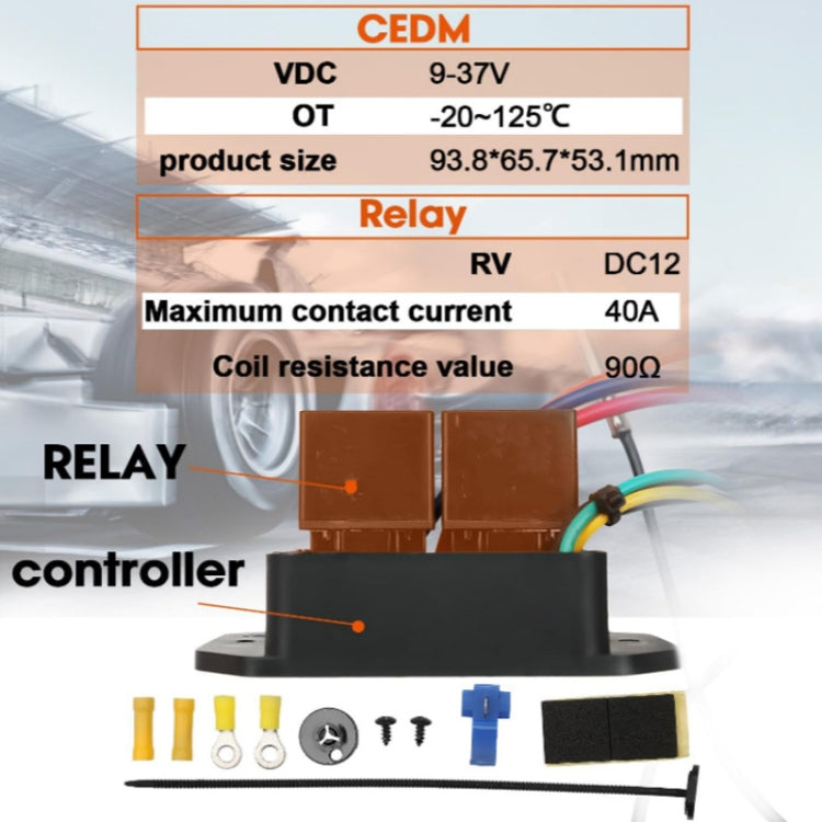 12V Digital Radiator Fan Controller Switch Automotive Fan Wiring Harness - Automobiles Sensors by PMC Jewellery | Online Shopping South Africa | PMC Jewellery | Buy Now Pay Later Mobicred