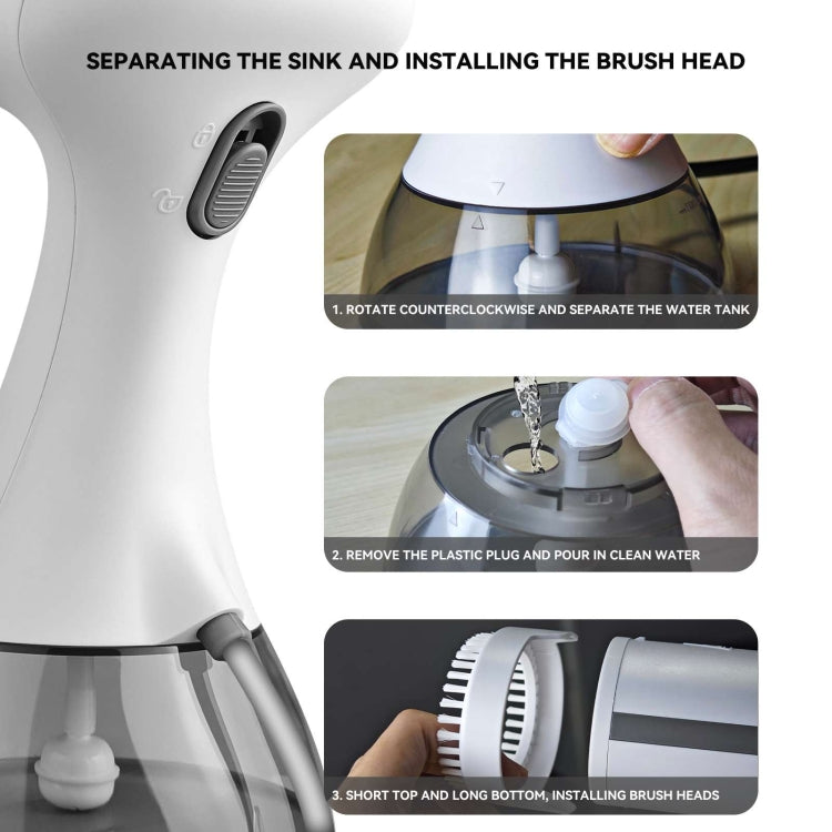 Small Portable Handheld Household Steam Spray Clothes Wrinkle Removal Iron, Size: EU Plug(White) - free shipping - PMC TechLife - Order now!