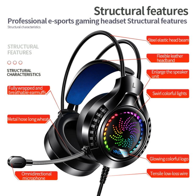 YINDIAO Q7 Colorful Light Computer Wired Headset USB Gaming Headset USB7.1 Sound Card White - Multimedia Headset by YINDIAO | Online Shopping South Africa | PMC TechLife | Buy Now Pay Later Mobicred