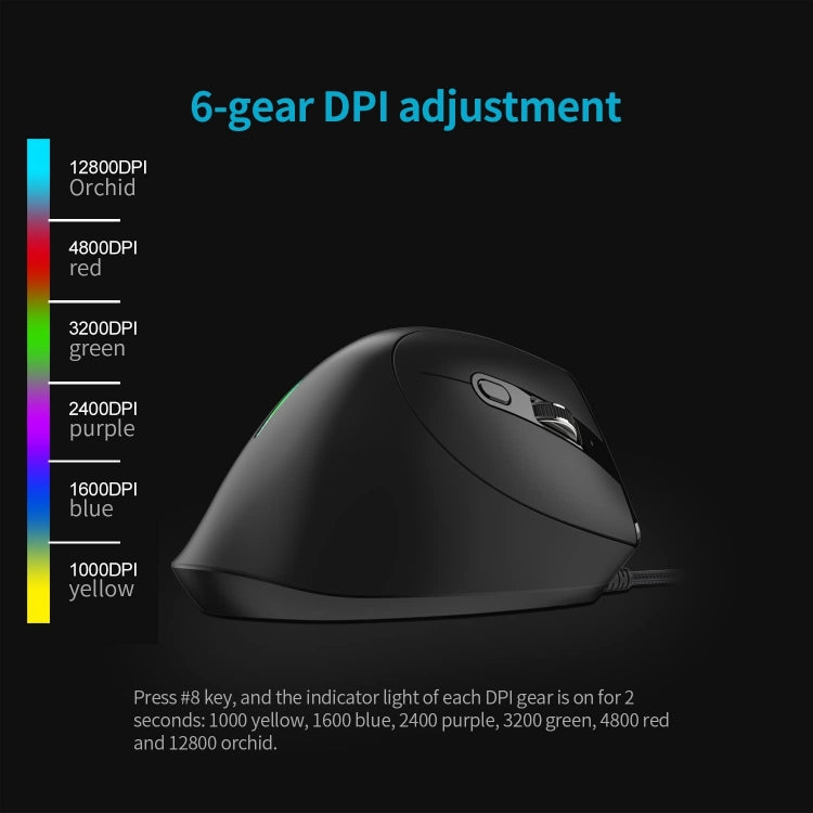 ZELOTES T50 9-Keys RGB Lighting Effect Vertical Grip Ergonomic Programming Wired Mouse(Black) - free shipping - PMC TechLife - Order now!
