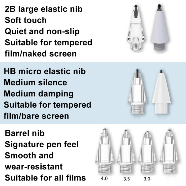 For Huawei M-Pencil 2 / 3 Mute Damping Anti-slip Replacement Nibs, Style: 2H Gray - Pencil Accessories by PMc TechLife | Online Shopping South Africa | PMc TechLife | Buy Now Pay Later Mobicred