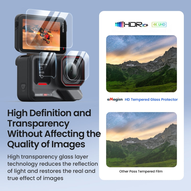 For Insta360 Ace Pro 2 aMagisn Tempered Glass Screen Protector, Spec: 1 Set - free shipping - PMC TechLife - Order now!