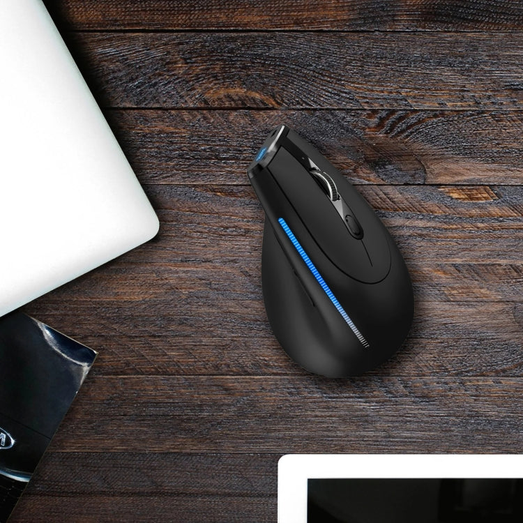 ZELOTES F36A 6-Buttons Vertical Grip Ergonomic Rechargeable Wireless Mouse(Black) - Wireless Mice by ZELOTES | Online Shopping South Africa | PMC TechLife | Buy Now Pay Later Mobicred