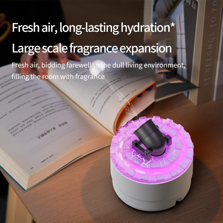 Turret Shape Aromatherapy Humidifier With 3-speed Timer 7-color Atmosphere Light US Plug Black - Air Purifiers & Accessories by PMc TechLife | Online Shopping South Africa | PMc TechLife | Buy Now Pay Later Mobicred