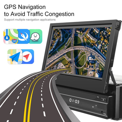 1+32G 7-Inch Single Din Android 10.0 Carplay Screen With GPS Navigation/Bluetooth/Mirror Link/DVR Input, Spec: With 12-light Camera - Car Monitor by PMC Jewellery | Online Shopping South Africa | PMC Jewellery | Buy Now Pay Later Mobicred