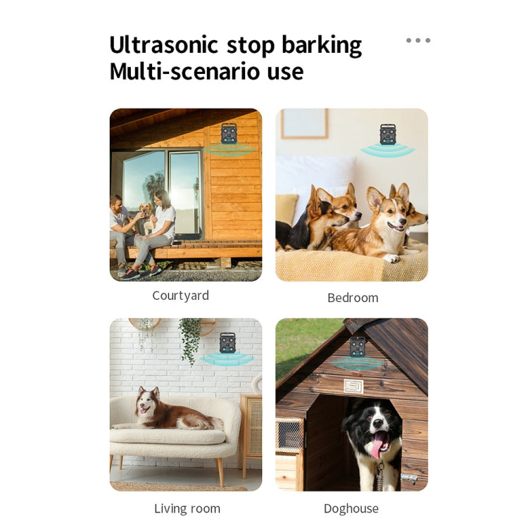 AI Intelligent Recognition Ultrasonic Bark Stopper Portable Dog Training Device Repellent(Black) - Training Aids by PMC TechLife | Online Shopping South Africa | PMC TechLife | Buy Now Pay Later Mobicred