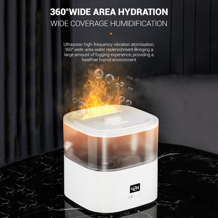 JSQ-58 1.1L large Capacity Digital Display Flame Atomization Humidifier, Color: White(UK Plug) - free shipping - PMC TechLife - Order now!
