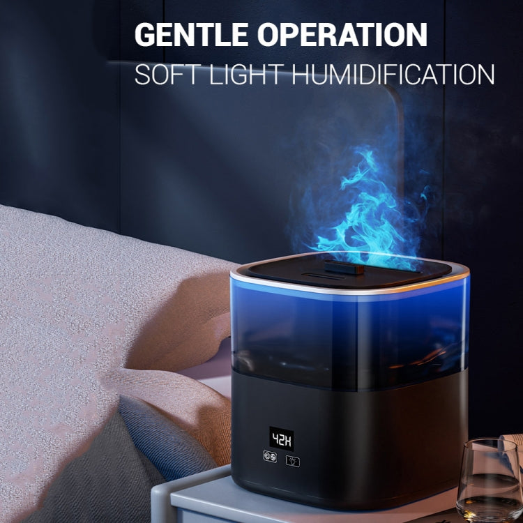 JSQ-58 1.1L large Capacity Digital Display Flame Atomization Humidifier, Color: Matt Black(UK Plug) - free shipping - PMC TechLife - Order now!