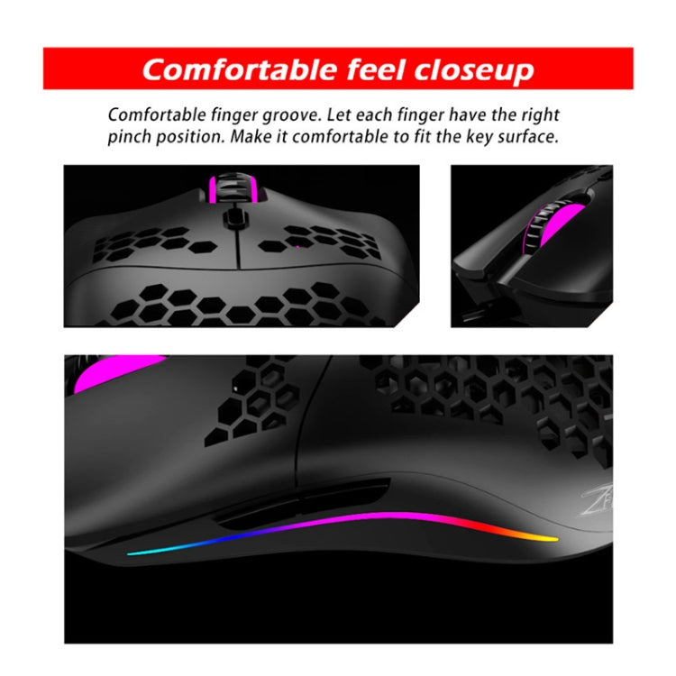 ZELOTES C7 7-buttons RGB Lighting Hollow Computer Office Wired Mouse(Black) - free shipping - PMC TechLife - Order now!