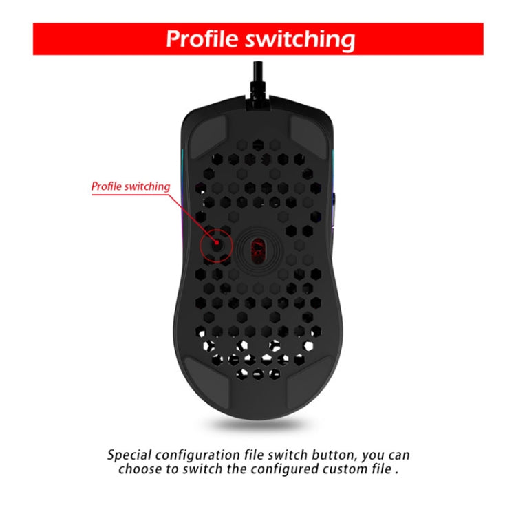 ZELOTES C7 7-buttons RGB Lighting Hollow Computer Office Wired Mouse(Black) - free shipping - PMC TechLife - Order now!
