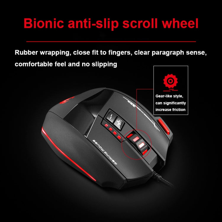 ZELOTES C19 12-Keys Ergonomic Programming Custom Wired Mouse(Black) - free shipping - PMC TechLife - Order now!