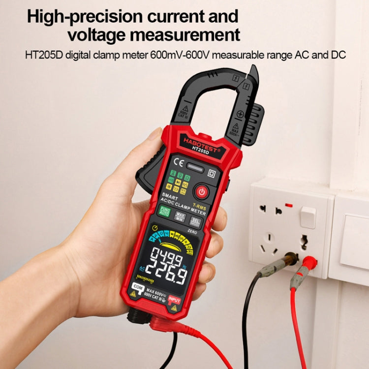 HABOTEST HT205D Clamp Intelligent Anti-Burning Multi-Function High Precision Digital Multimeter(Black Red) - free shipping - PMC TechLife - Order now!