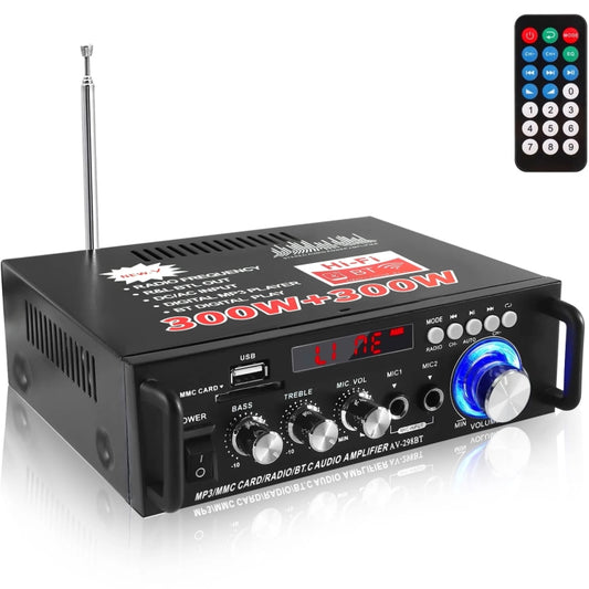 AV-298BT 300W+300W Hi-Fi Stereo Amplifier Bluetooth Home Audio Karaoke Digital Amplifier AU Plug -  by PMC Jewellery | Online Shopping South Africa | PMC Jewellery | Buy Now Pay Later Mobicred