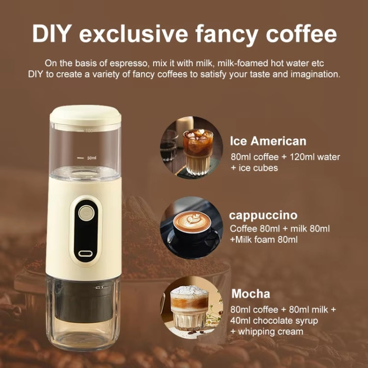 Wireless Portable Coffee Machine Compatible With Ground Coffee & NS Capsule(White) - free shipping - PMC TechLife - Order now!