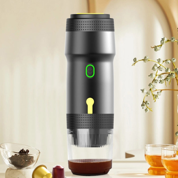 12V 3 In 1 Car Self-heating Coffee Machine Compatible With Large / Small Capsules and Ground Coffee, EU Plug(Silver) - free shipping - PMC TechLife - Order now!