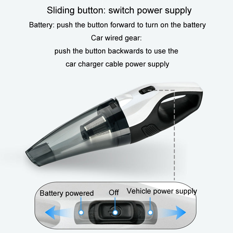 Car Handheld Portable Vacuum Cleaner With Strong Suction, Specifications: Wired + Charging 7.4V - Vacuum Cleaner by PMC Jewellery | Online Shopping South Africa | PMC Jewellery | Buy Now Pay Later Mobicred