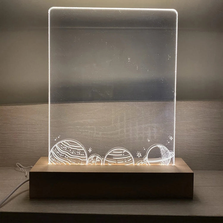 LED Light Solid Wood Luminous Base for Resin Art Acrylic Glass Lights Rectangular Slot 15cm(White Light) - free shipping - PMc TechLife - Order now!