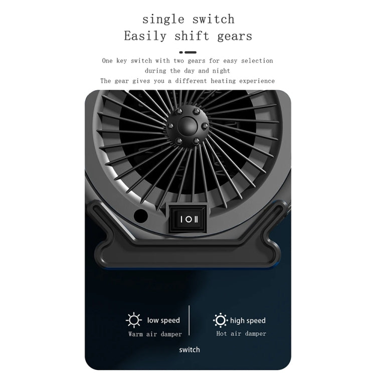 1800W Desktop High-power Two-speed Heater Household Fast Heating Heater, Spec: US Plug(Gray) - Electric Heaters by PMC TechLife | Online Shopping South Africa | PMC TechLife | Buy Now Pay Later Mobicred