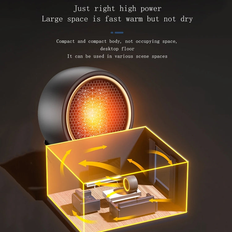 1800W Desktop High-power Two-speed Heater Household Fast Heating Heater, Spec: UK Plug(Black) - Electric Heaters by PMC TechLife | Online Shopping South Africa | PMC TechLife | Buy Now Pay Later Mobicred