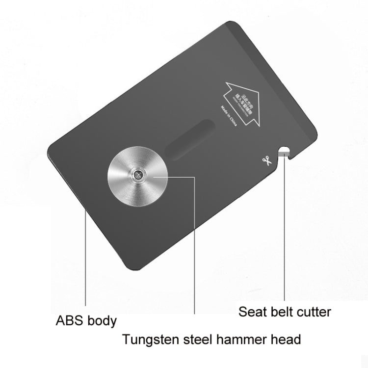 Car Window Breaking Safety Card Emergency Life-Saving Hammer(8.5x5.5cm) - Emergency Hammer by PMC TechLife | Online Shopping South Africa | PMC TechLife | Buy Now Pay Later Mobicred