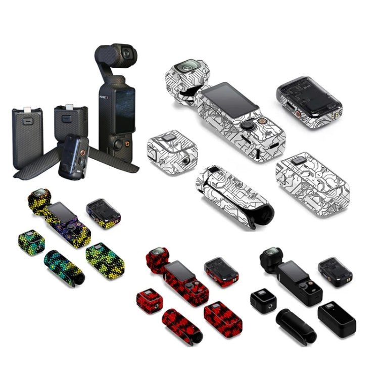 For DJI Pocket 3 Camera Stickers Anti-scratch Non-adhesive Protective Film(Circuit White) - free shipping - PMC TechLife - Order now!