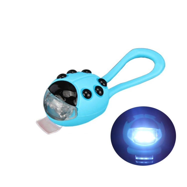 Bicycle Equipment Silicone Ladybug LED Headlight(Blue Shell+White Light) - Headlights by PMC TechLife | Online Shopping South Africa | PMC TechLife | Buy Now Pay Later Mobicred